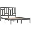 Estructura De Cama Madera Maciza Gris Super King 180x200 Cm