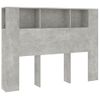 Mueble Cabecero Gris Hormigón 140x18,5x104,5 Cm