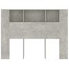 Mueble Cabecero Gris Hormigón 140x18,5x104,5 Cm