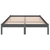 Estructura De Cama Madera Maciza De Pino Gris 120x200 Cm