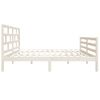 Estructura De Cama Doble De Madera Maciza Blanco 135x190 Cm