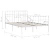 Estructura De Cama Con Somier Metal Blanco 120x200 Cm