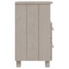 Mesita De Noche Hamar Madera Maciza De Pino Blanca 40x35x62 Cm