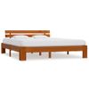 Estructura De Cama Cabecero Madera Pino Marrón Miel 180x200 Cm