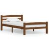 Estructura De Cama Madera Maciza Pino Marrón Miel 90x200 Cm