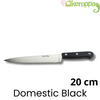 Cuchillo Cebollero Domestic Black, Acero Inoxidable, Hoja 20 Cm, Mango Ergonómico, Fabricado En España, Keroppa