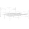 Estructura De Cama De Metal Blanco 140x200 Cm