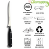 Cuchillo Deshuesador Professional Cheff, Acero Inoxidable, Uso Doméstico, Hoja 16 Cm, Ergonómico, Fabricado En España, Keroppa