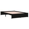 Estructura De Cama Madera Maciza Negra 120x190 Cm