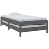 Cama Apilable De Madera Pino Maciza Gris 75x190 Cm