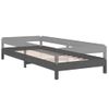 Cama Apilable De Madera Pino Maciza Gris 75x190 Cm