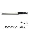 Keroppa, Cuchillo Panadero Domestic Black, Acero Inoxidable, Uso Doméstico, Hoja 21 Cm, Mango Ergonómico, Fabricado En España