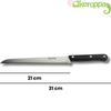 Keroppa, Cuchillo Panadero Domestic Black, Acero Inoxidable, Uso Doméstico, Hoja 21 Cm, Mango Ergonómico, Fabricado En España