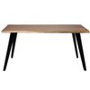 Mesa De Comedor De Madera De Pino 220x100x76 Cm-anchura 140 Cm