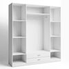 Armario Roma 4 Puertas 2 Cajones Blanco Mate 215x198x51 Cm