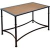 Mesa De Forja Clásica Santaella, Ideal Mesa Camilla . Color Negro Regulable En Dos Alturas Con Tablero, Sin Aro.  (120 X 70 X 72  Alta-52 Baja)