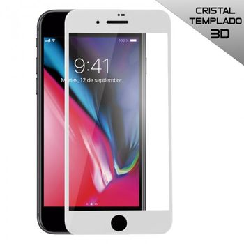 Protector Pantalla Cristal Templado Iphone 7 Plus / Iphone 8 Plus (full 3d Blanco)