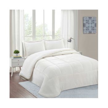 Edredon Conforter Velvet Liso Aterciopelado Gris Para Cama De 135 Cm con  Ofertas en Carrefour