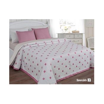 Colcha Bouti Estampada + Cojines Reversible Dots Cama 90cm 180x260cm con  Ofertas en Carrefour