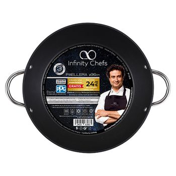 Paellera Infinity Chefs Idal Acero Inoxidable Aluminio Forjado Ø 36 Cm