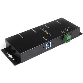 Startech.com Concentrador Industrial Usb 3.0 Superspeed De 4 Puertos - Hub De Montaje