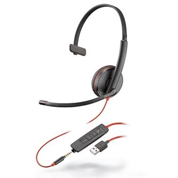 Plantronics Blackwire 3215 Auriculares Diadema Negro