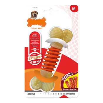 Mordedor De Perro Nylabone Extreme Chew Pro Action Bacon Talla M Nylon