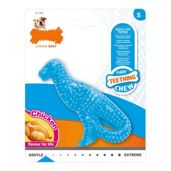 Mordedor De Perro Nylabone Dinosaurio Pollo Nylon Cachorros