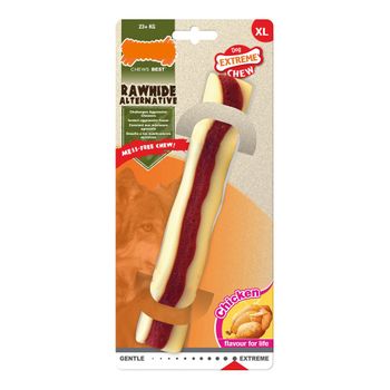 Mordedor De Perro Nylabone Extreme Chew Roll Cuero Crudo Talla Xl Pollo Nylon