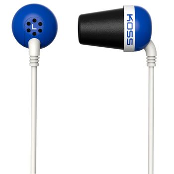 Auriculares Con Cable, Cascos Intraurales In Ear De Botón, Earphones Compatible Con Smartphones Azul  Koss Plug B Classic