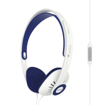 Auriculares Con Cable Y Micrófono, Cascos De Diadema Abiertos, Headphones On Ear Control Remoto Blanco  Koss Kph30iw