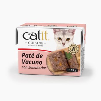 Paté De Vacuno Con Zanahoria Para Gato Catit Cuisine, 95g