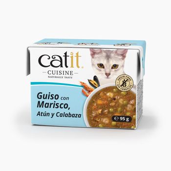 Guiso Marisco, Atún Y Calabaza Para Gato Catit Cuisine, 95g