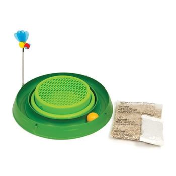 Circuito Cat It 3 En 1 Con Bola Y Maceta - Ø 36 Cm - Verde - Para Gatos