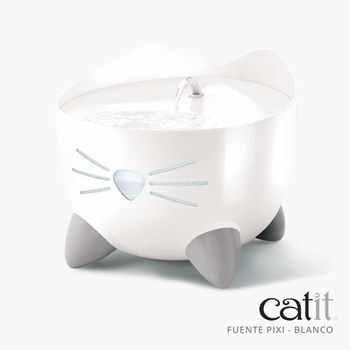 Bebedero Fuente Para Gatos Catit Pixi  2,5 L, Blanco