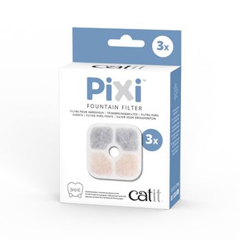 Filtro Bebederos Fuentes Para Gatos Catit Pixi , 3 Uds