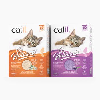 Catit Arena Para Gatos Aglomerante De Cáscara De Guisante Go Natural Bonus 25%, 7kg , Aroma A Vainilla