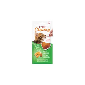 Snack Liquido Para Gato Catit Creamy Pollo Y Cordero 4x10g