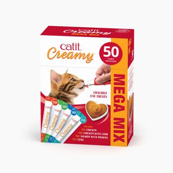 Snacks Para Gatos Catit Creamy, Surtido ,50x10g