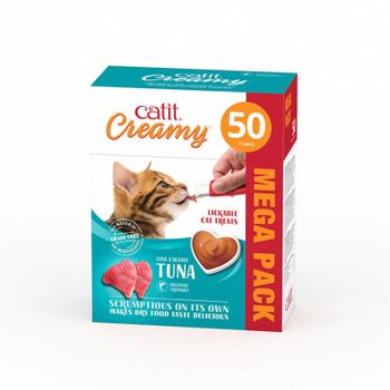 Snack Liquido Para Gato Catit Creamy Atún 50x10g