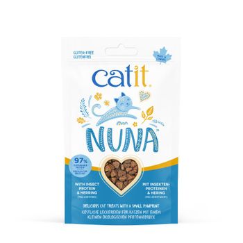 Snack Seco Para Gato Catit Nuna Proteína Insecto Y Arenque, 60g