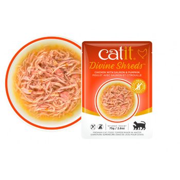 Sopa Para Gato Catit Divine Shreds Pollo/salmón Y Calabaza75g