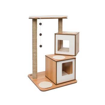 Mueble Doble Para Gatos (86 X 65 X 103cm) Catit Vesper, Nogal