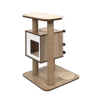 Mueble Base Para Gatos (60,5 X 56 X 83 Cm) Catit Vesper, Roble