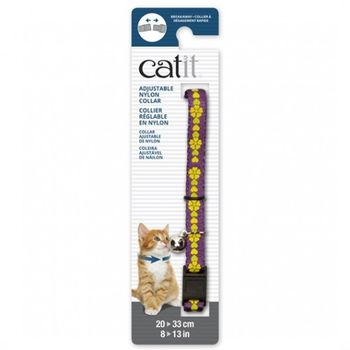 Collar Para Gatos Breakaway Catit , Morado Con Flores