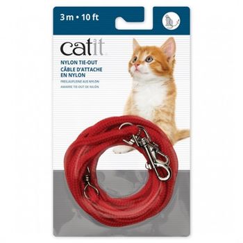 Correa Para Gatos Extra Larga Catit, Roja, 3m