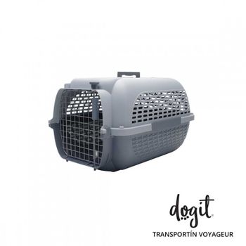 Transportin Para Perros Dogit Pet Voyageur, Peq. , Gris/gris