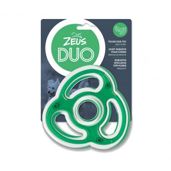 Juguete Para Masticar Perro Zeus Duo Estrella Ninja, 12,5 Cm , Verde, Aroma A Menta