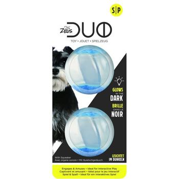 Juguete Duo Ball 5cm Silbido / Luminiscente 2 Piezas Zeus