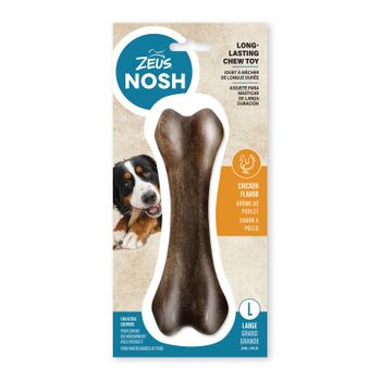 Juguete Mordedor Para Perros Zeus Nosh Strong, Hueso,pollo , 18cm